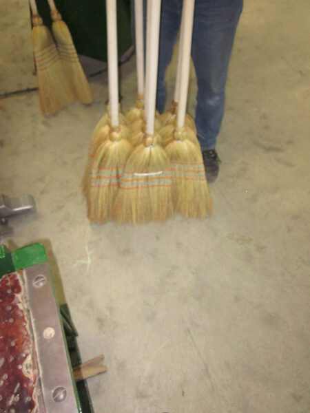 Freshly made brooms.