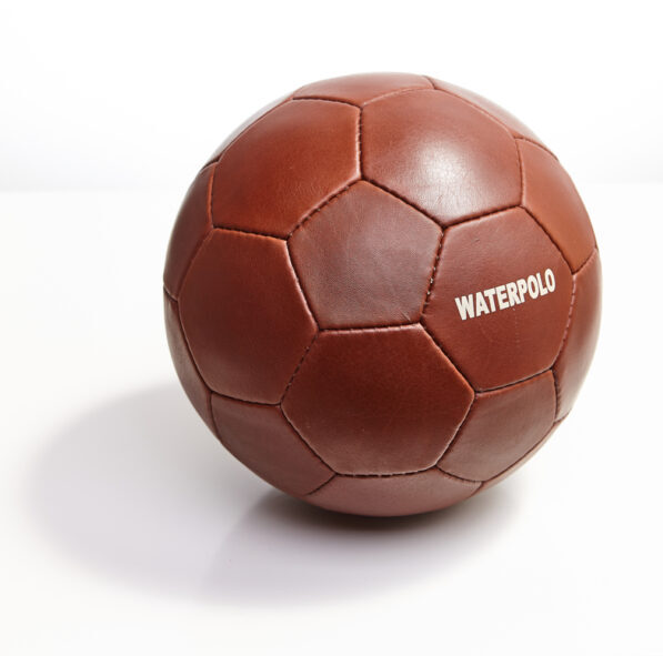 Leather waterpolo ball.