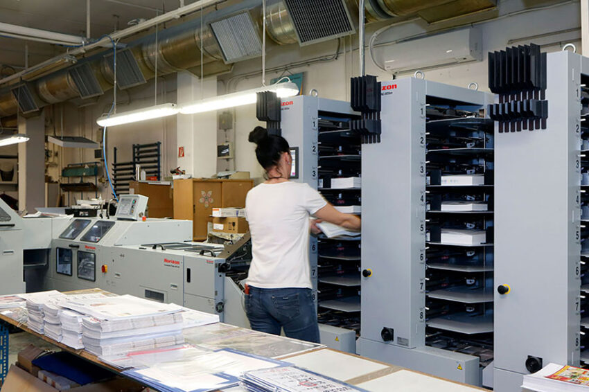 Industry printer machines in use.